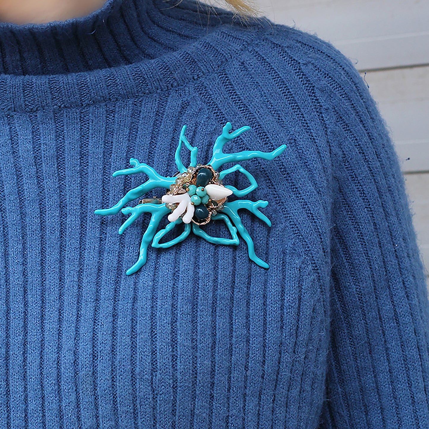 sea coral brooch