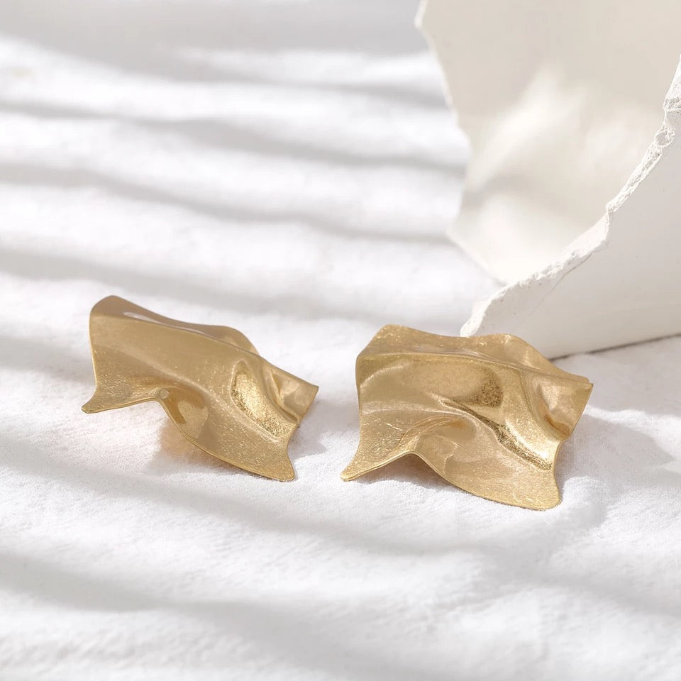 wrinkled earrings