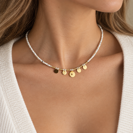 Delicate charm necklace IRL (France)
