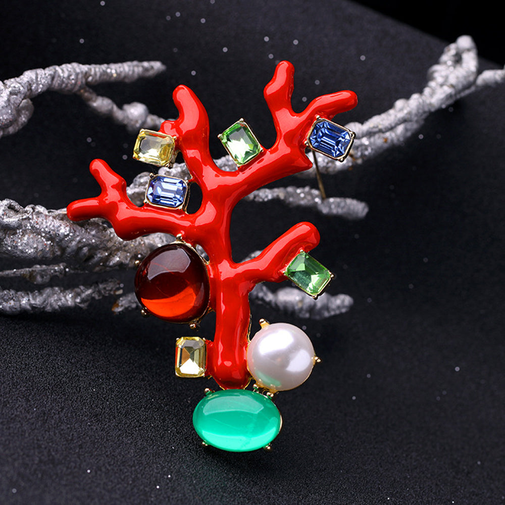 sea coral brooch