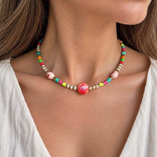 Ceramic necklace Ikita (France)
