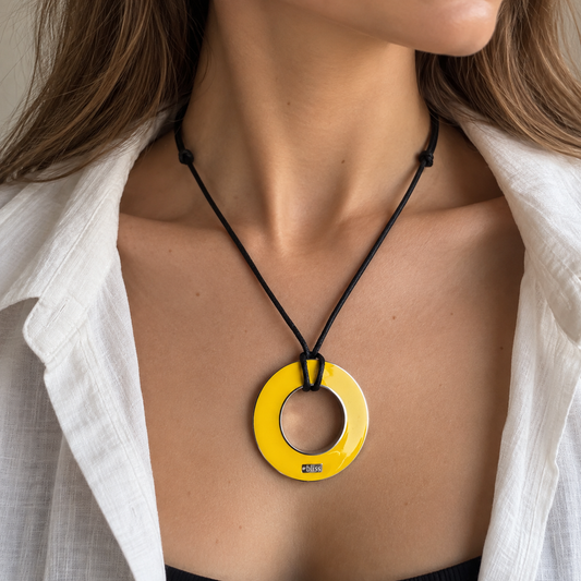 Reversible enamel pendant necklace Bliss Gioielli (Italy)