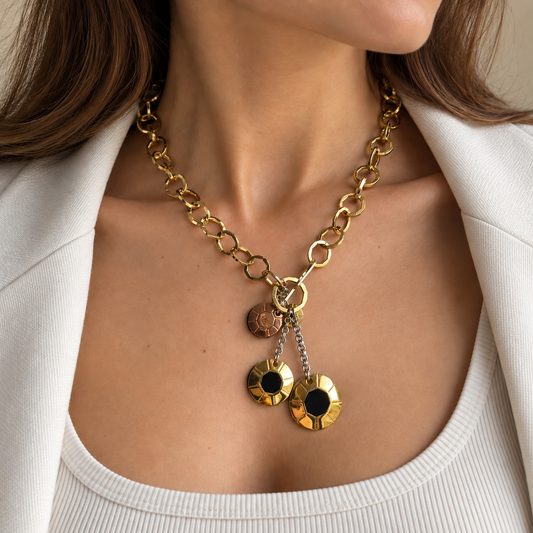Gold medallion necklace Bliss Gioielli (Italy)