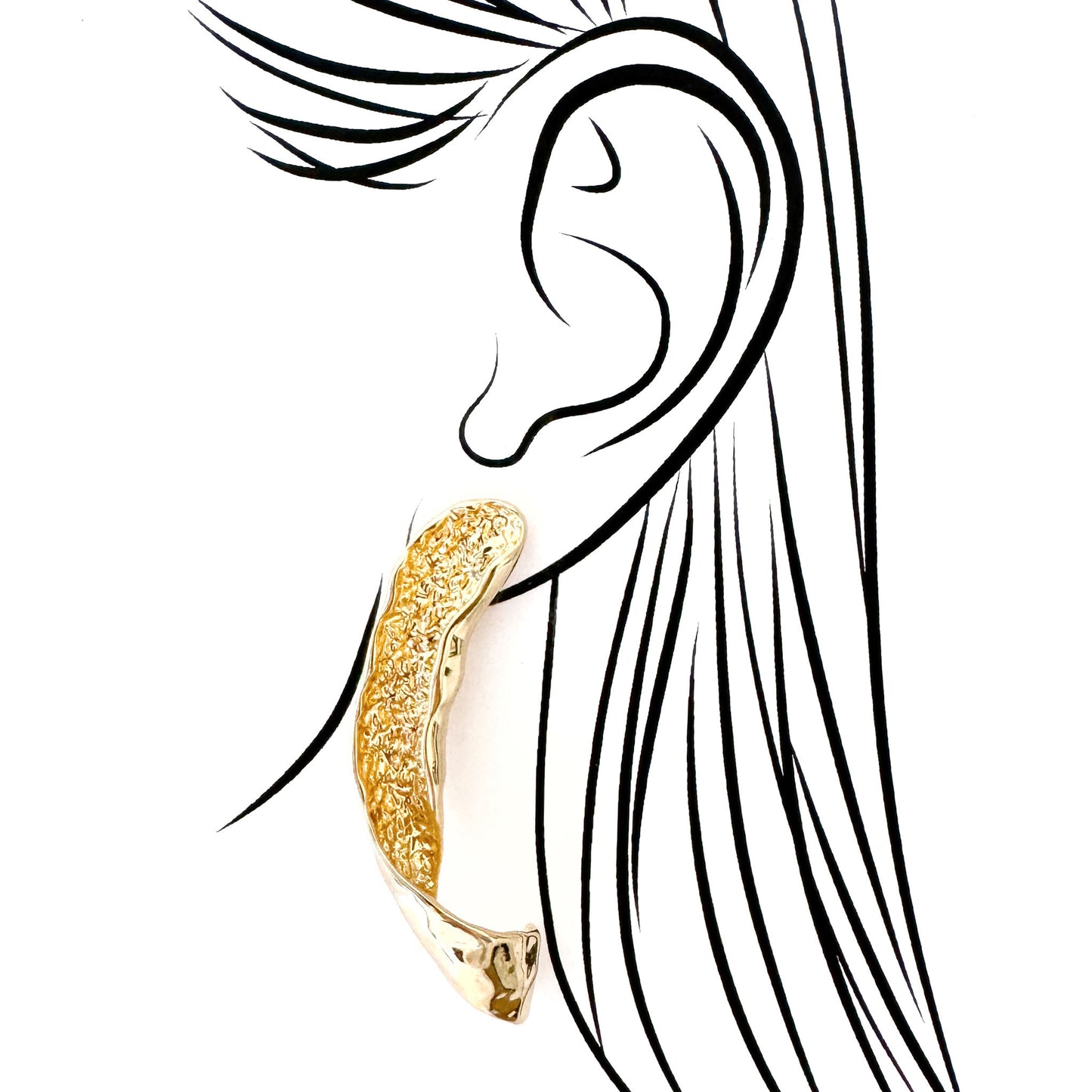 Asymmetrical earrings Cannelle (France)