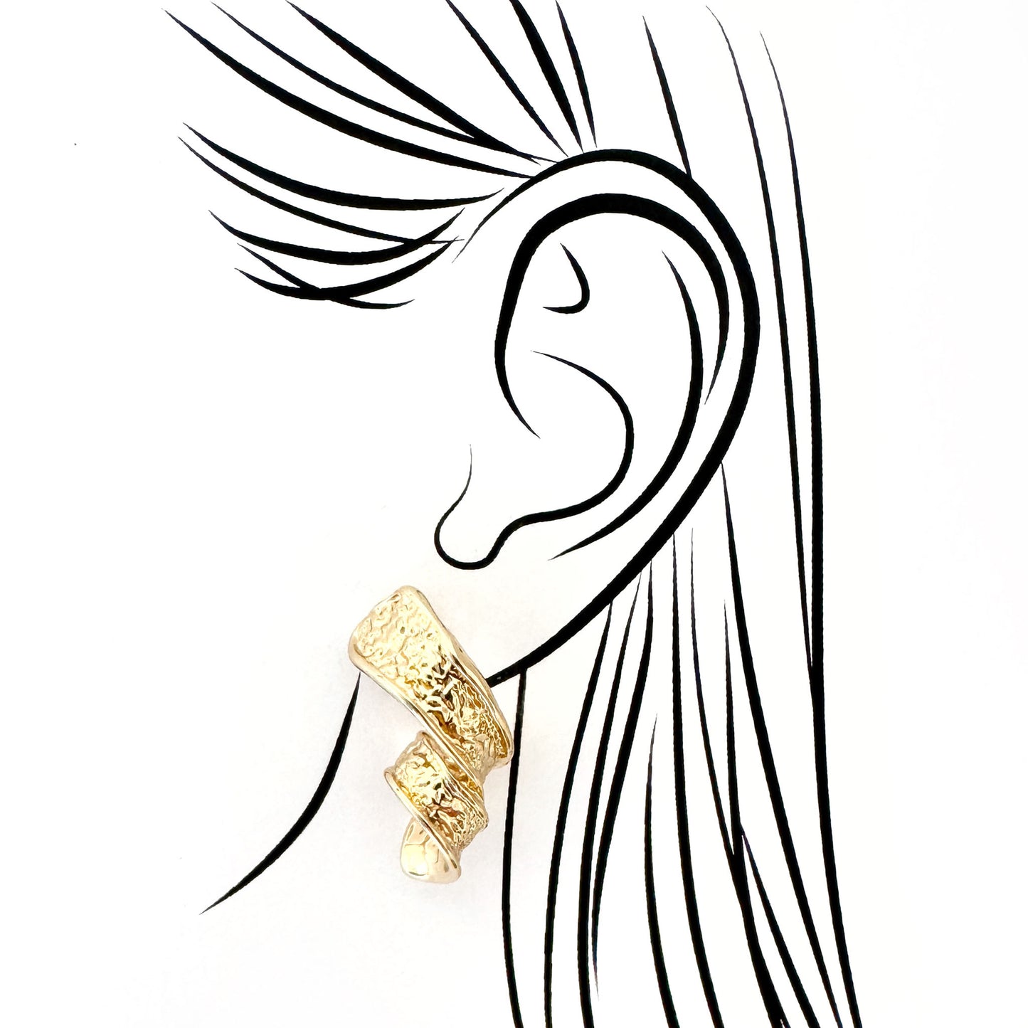 Asymmetrical earrings Cannelle (France)