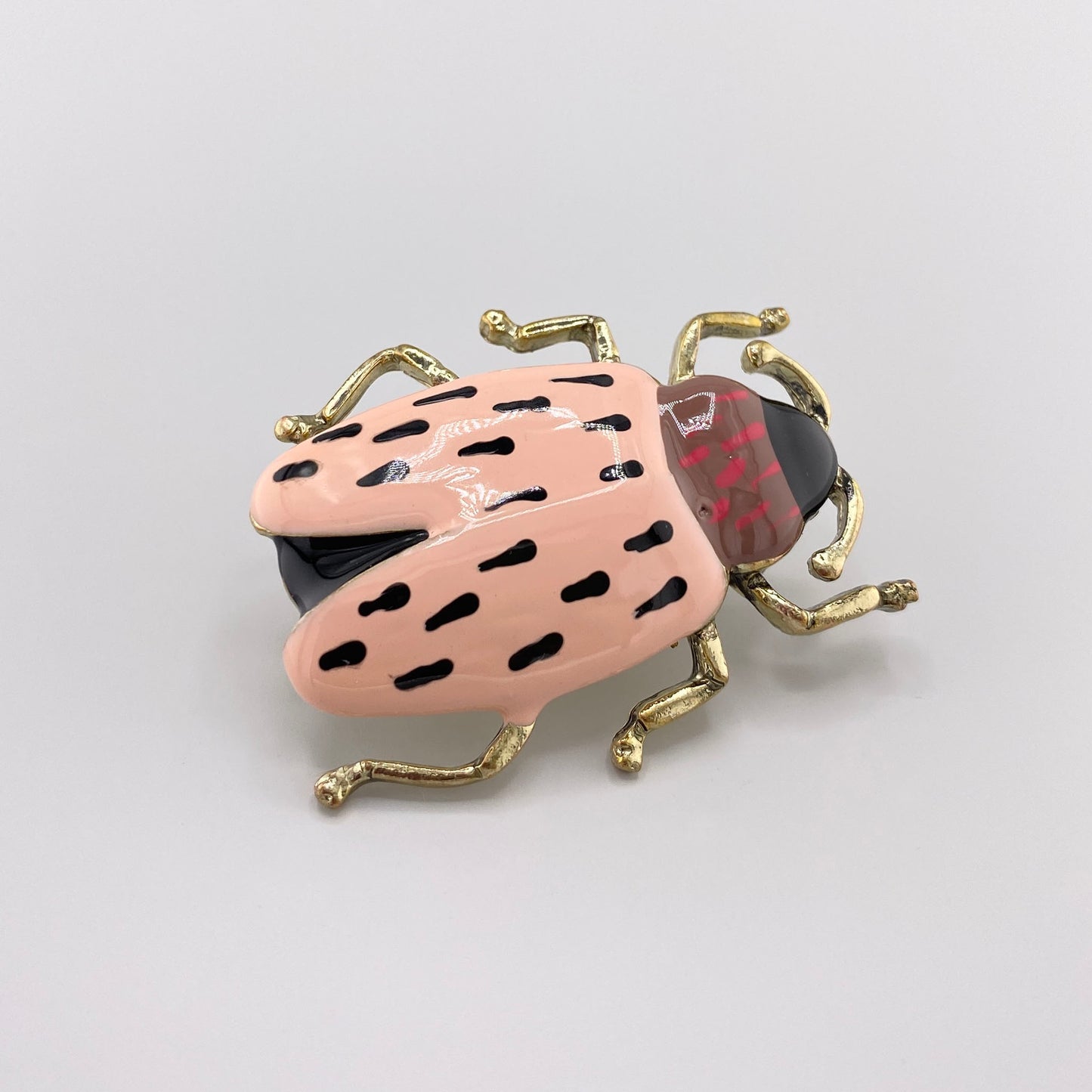 beaded beetle brooch