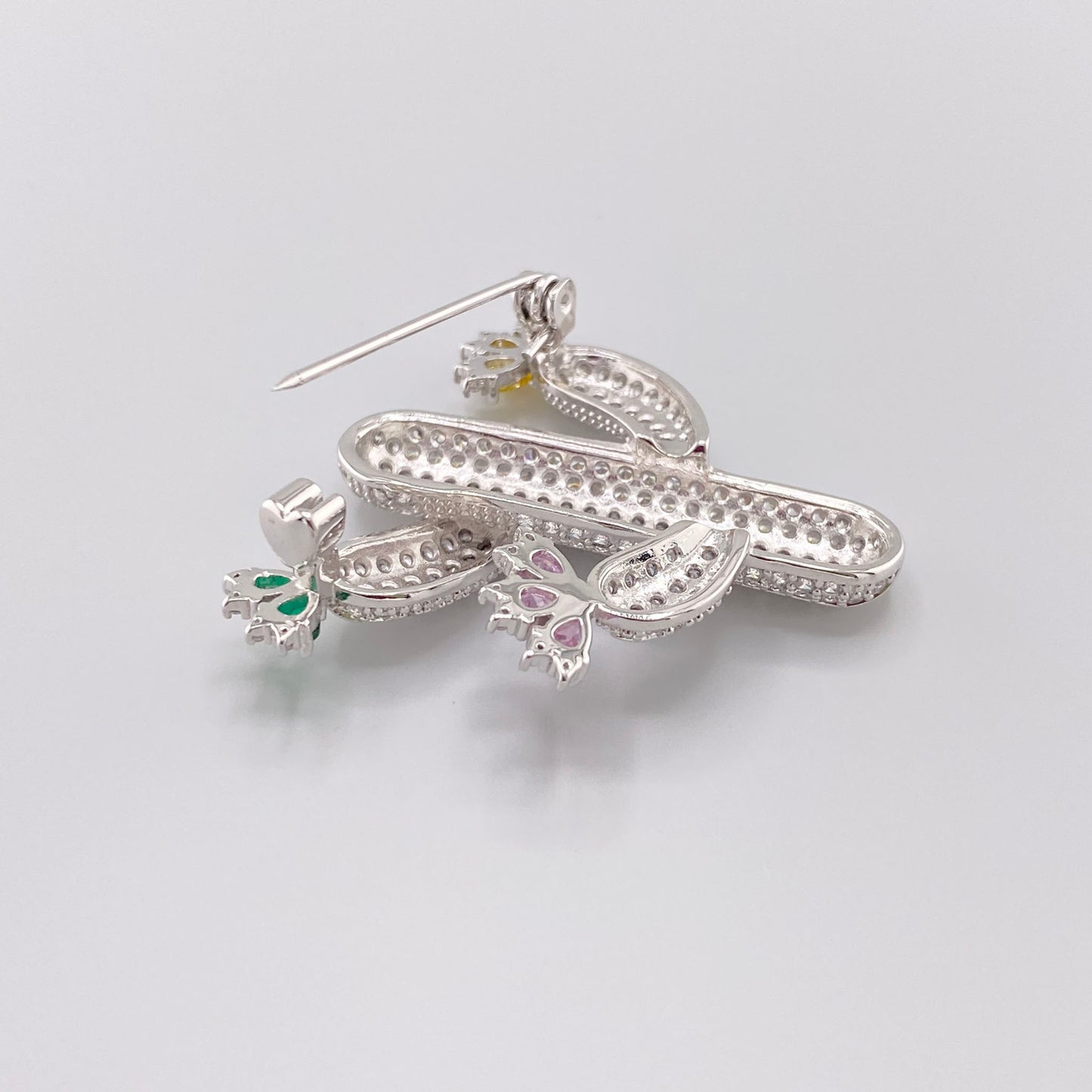 Broszka kaktus cyrkonia