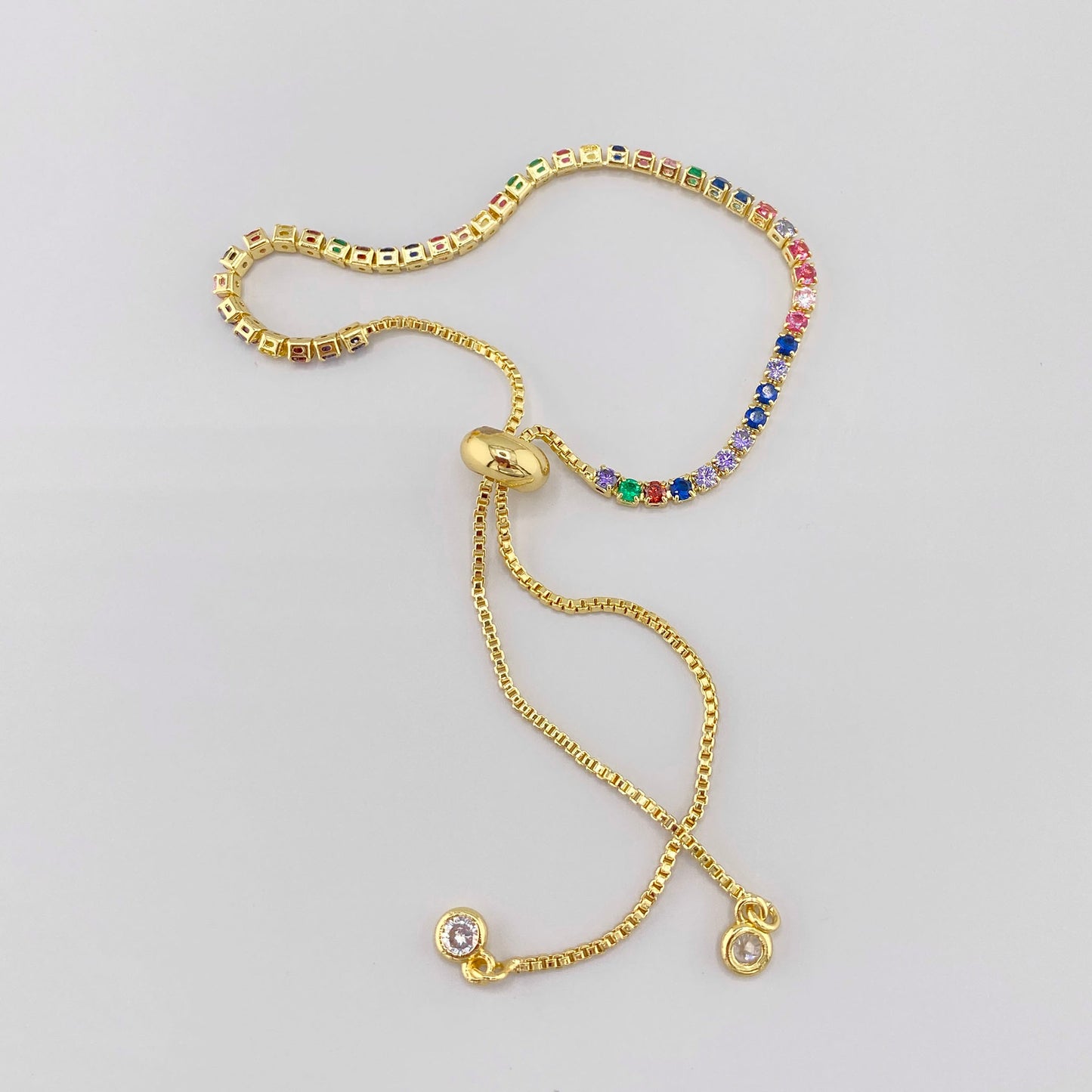 Bracelet with colorful zircons