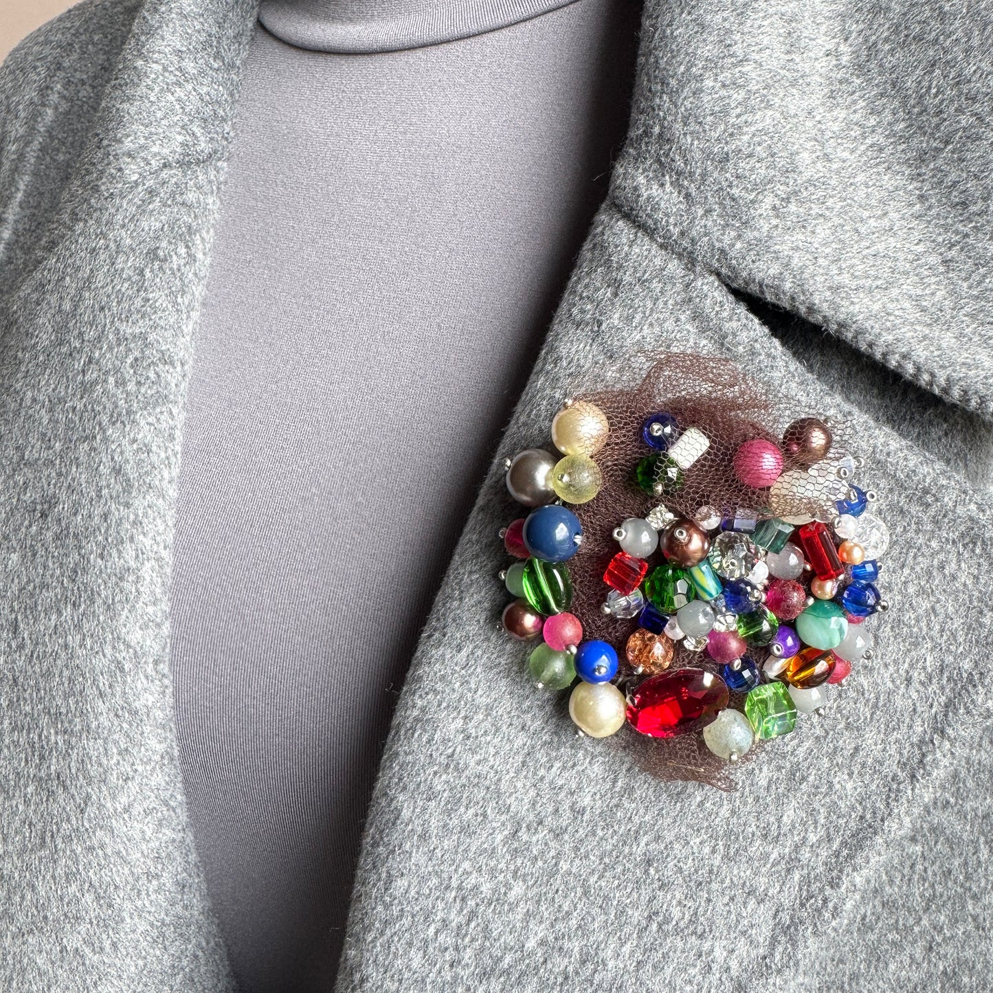 Beaded brooch BroszArt (Poland)
