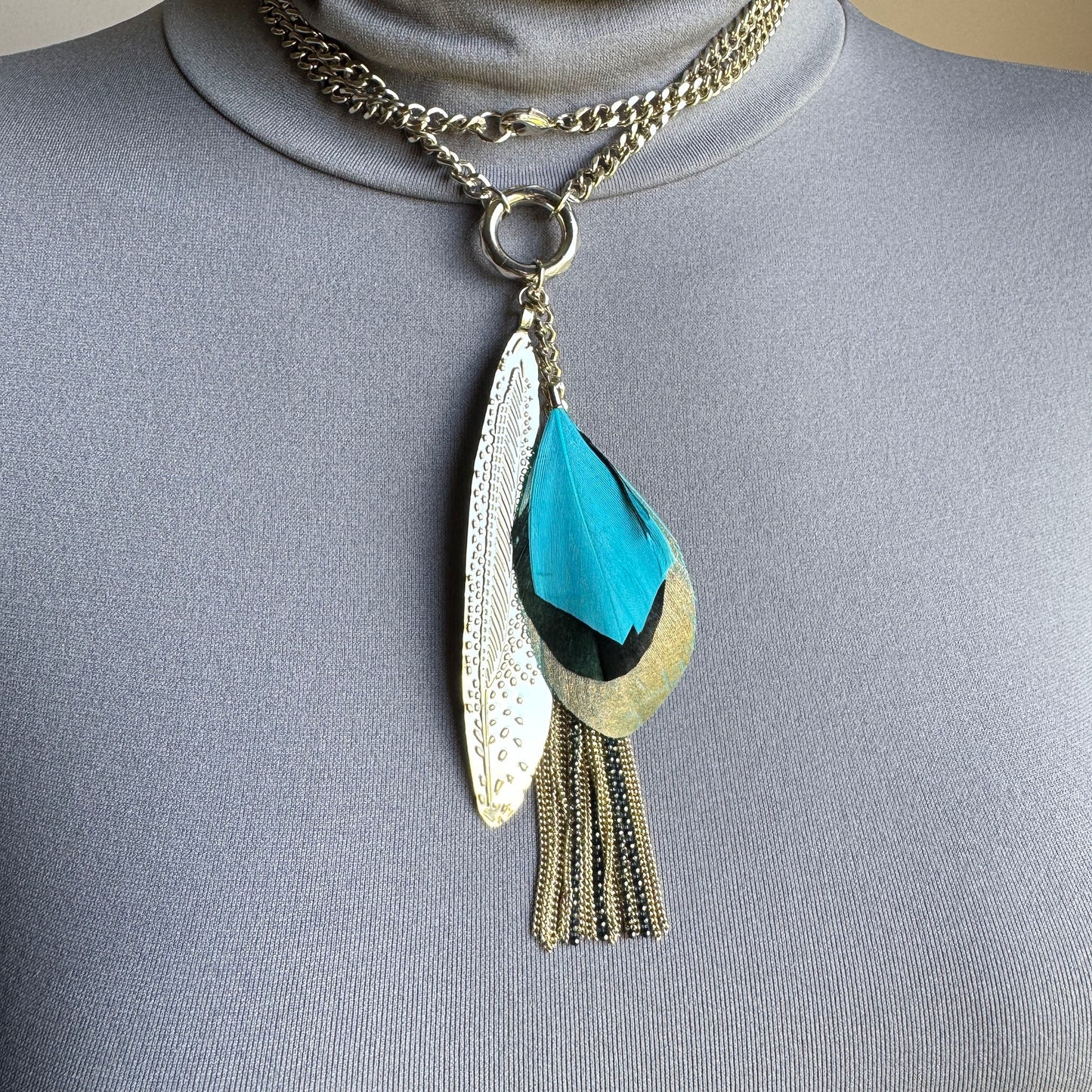 Feather necklace Sinequanone