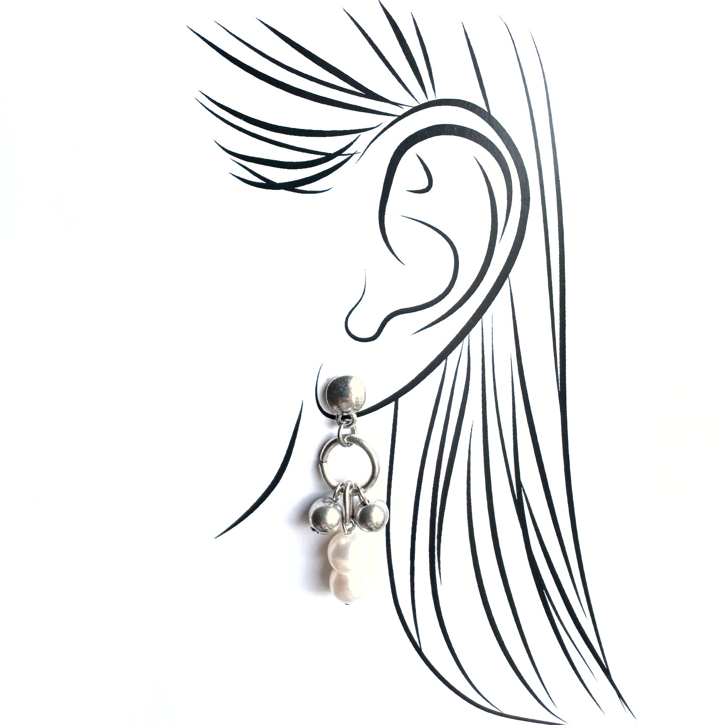 Earrings with pearls Sonata (Spain)