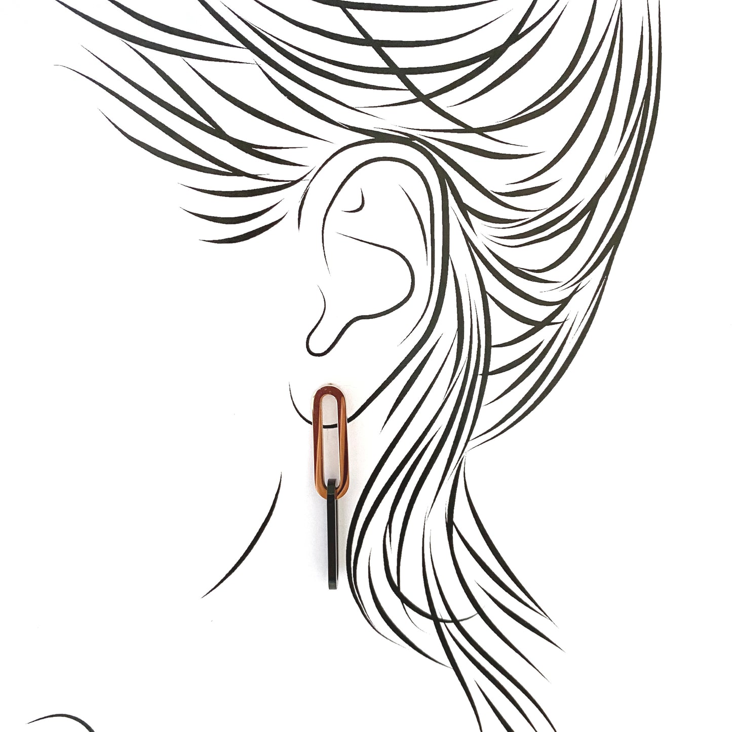black gold earrings