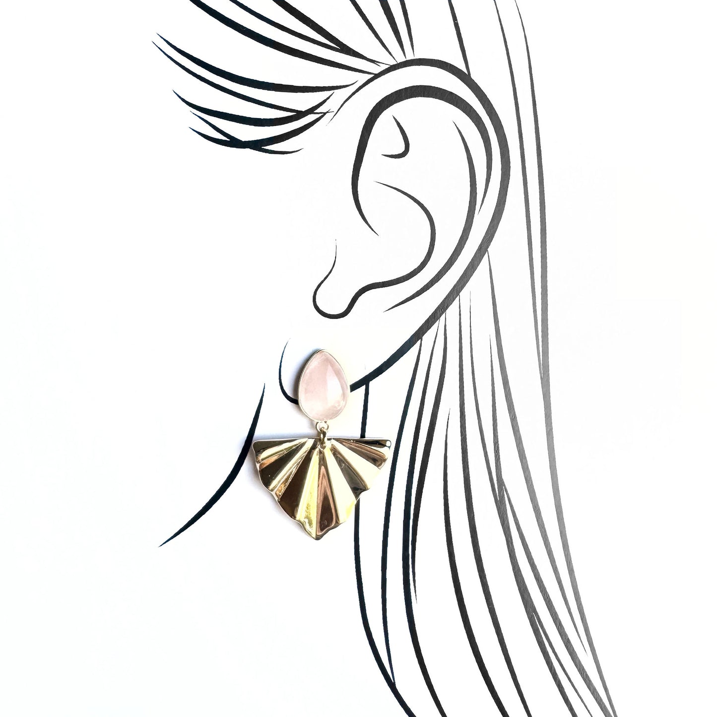 Quartz earrings IRL (France)