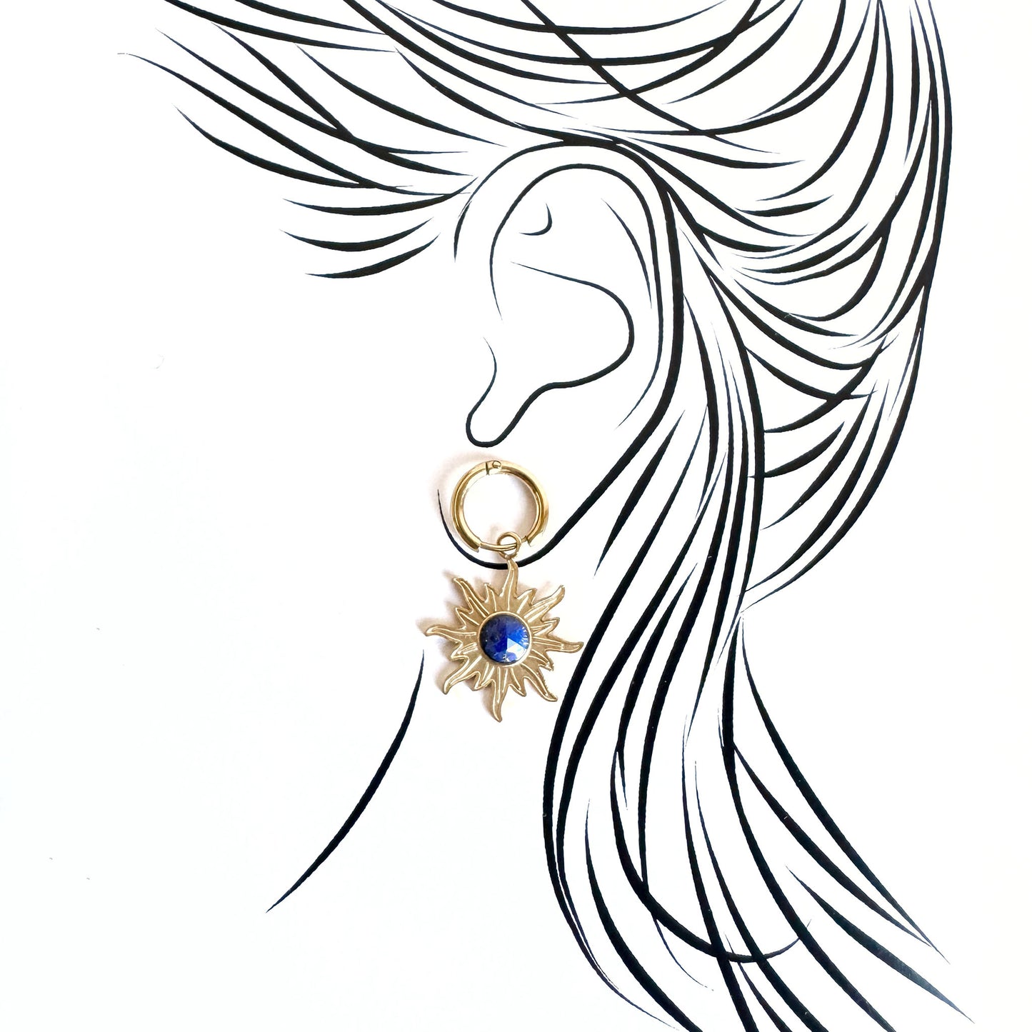 Sun earrings IRL (France)