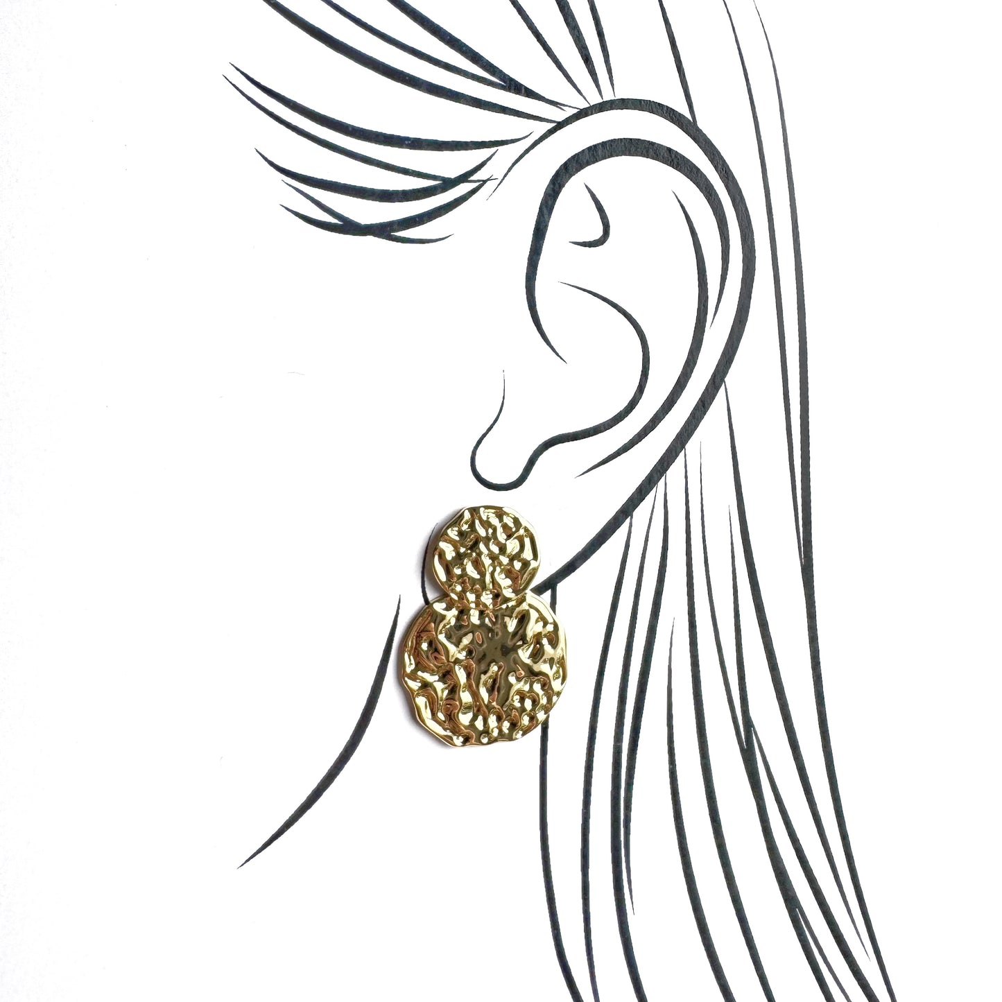 Textured earrings IRL (France)