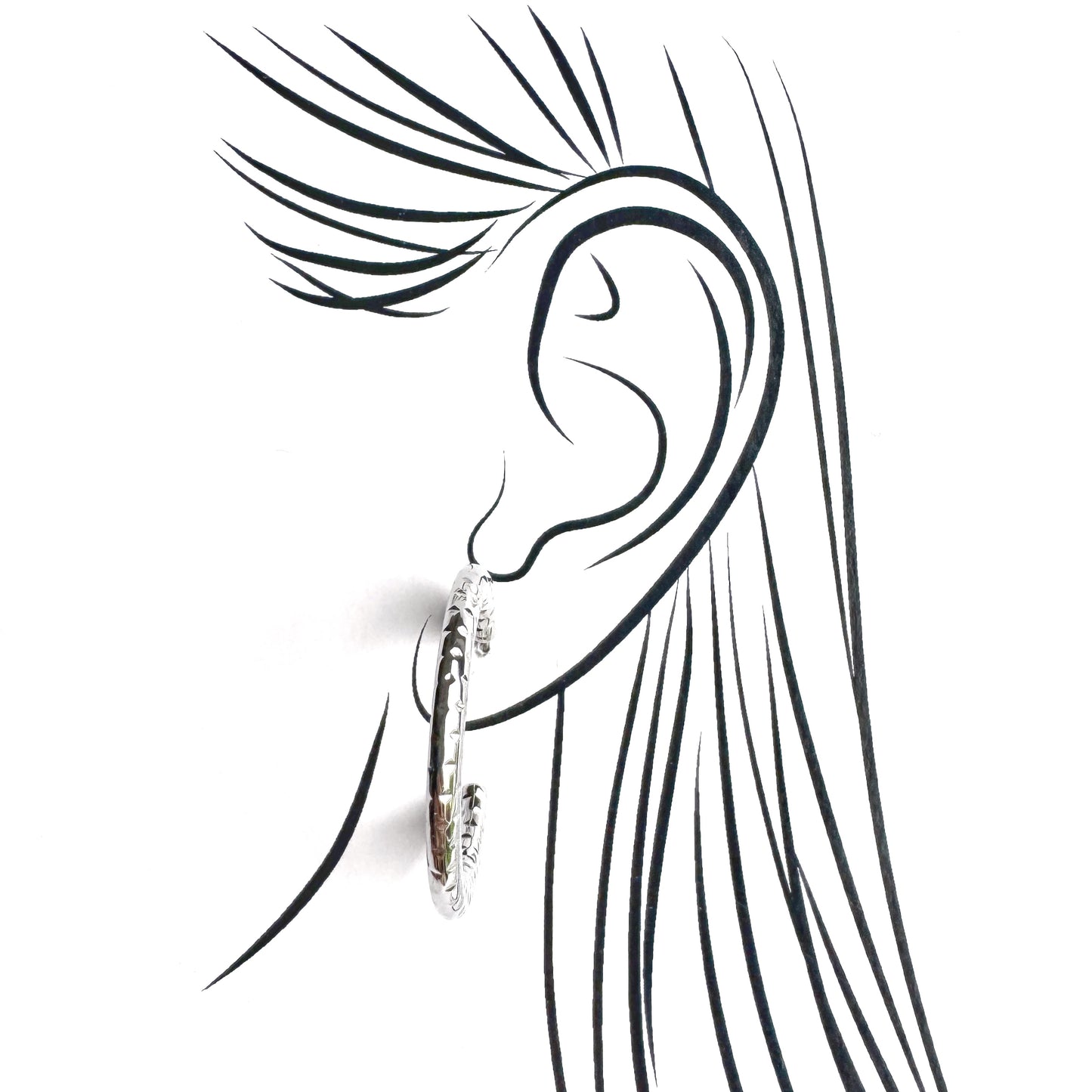Wide earrings IRL (France)