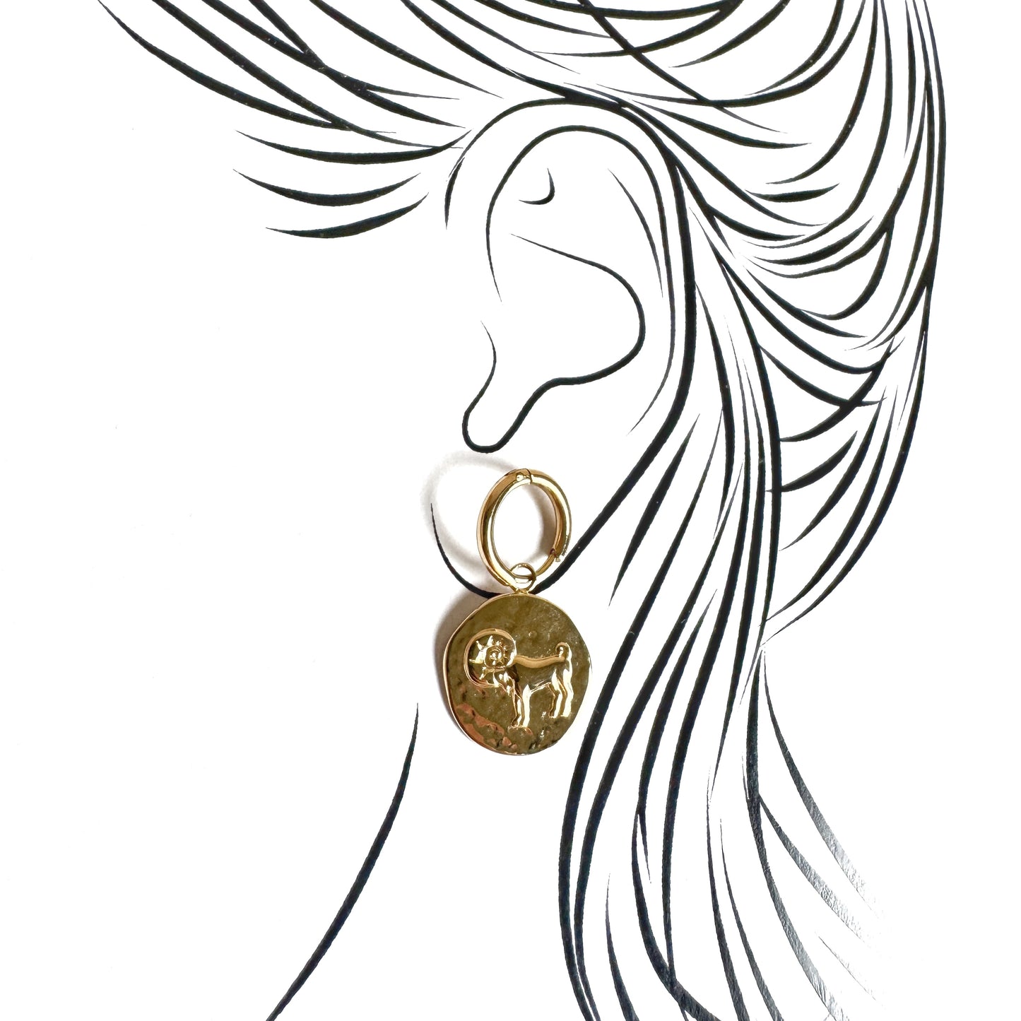 Zodiac earrings Aries IRL (France)