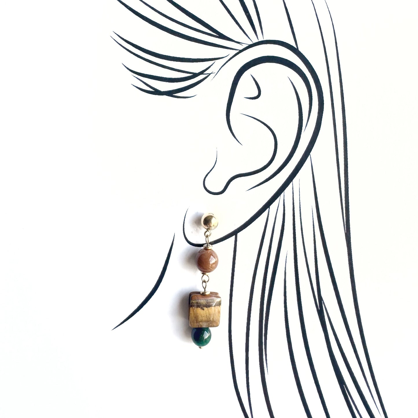 Geometric earrings Cannelle (France)