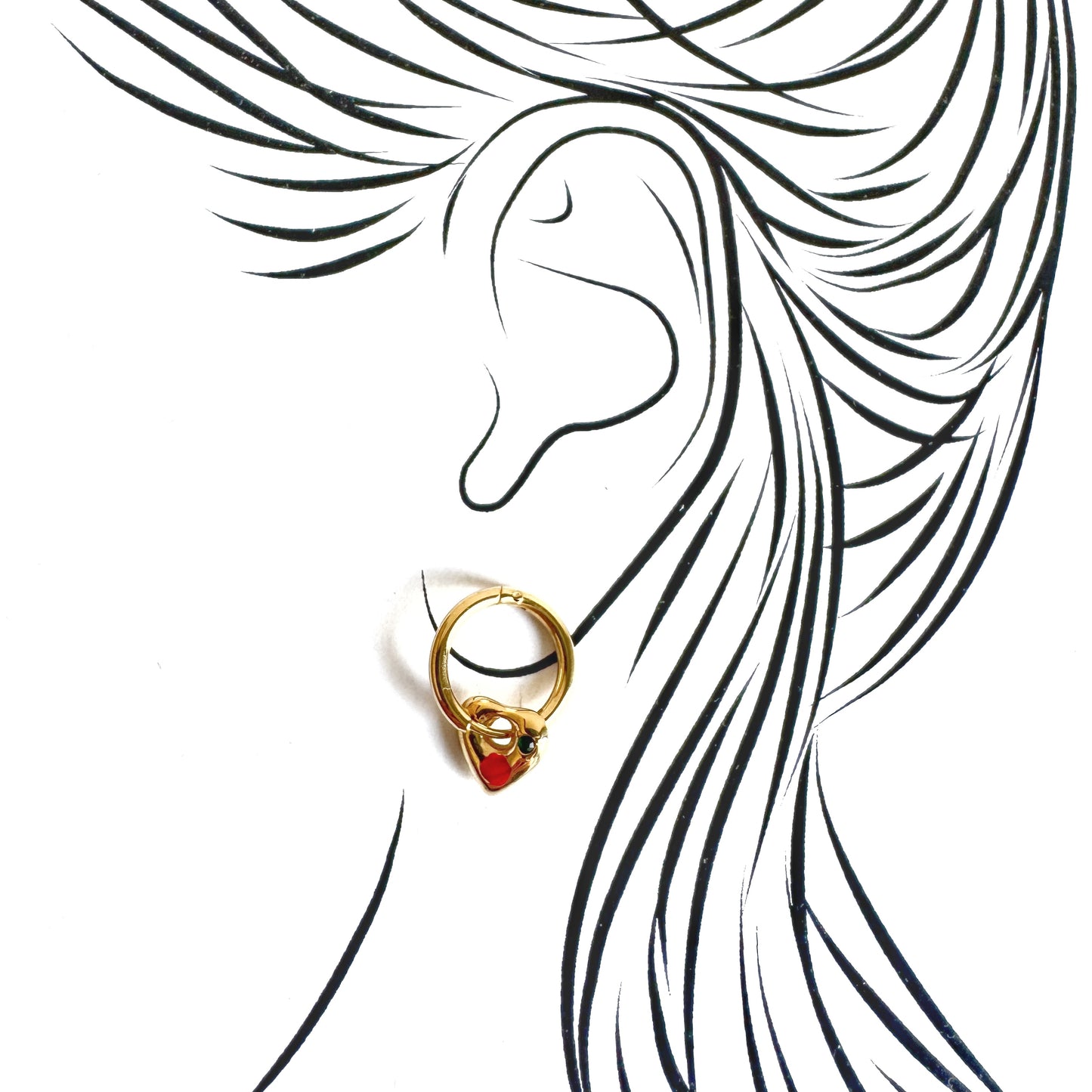 Earrings with hearts Cannelle (France)