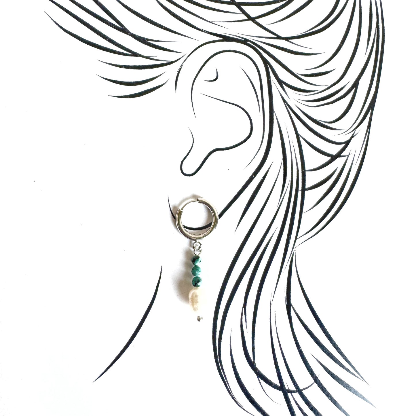 Earrings with pearls Cannelle (France)