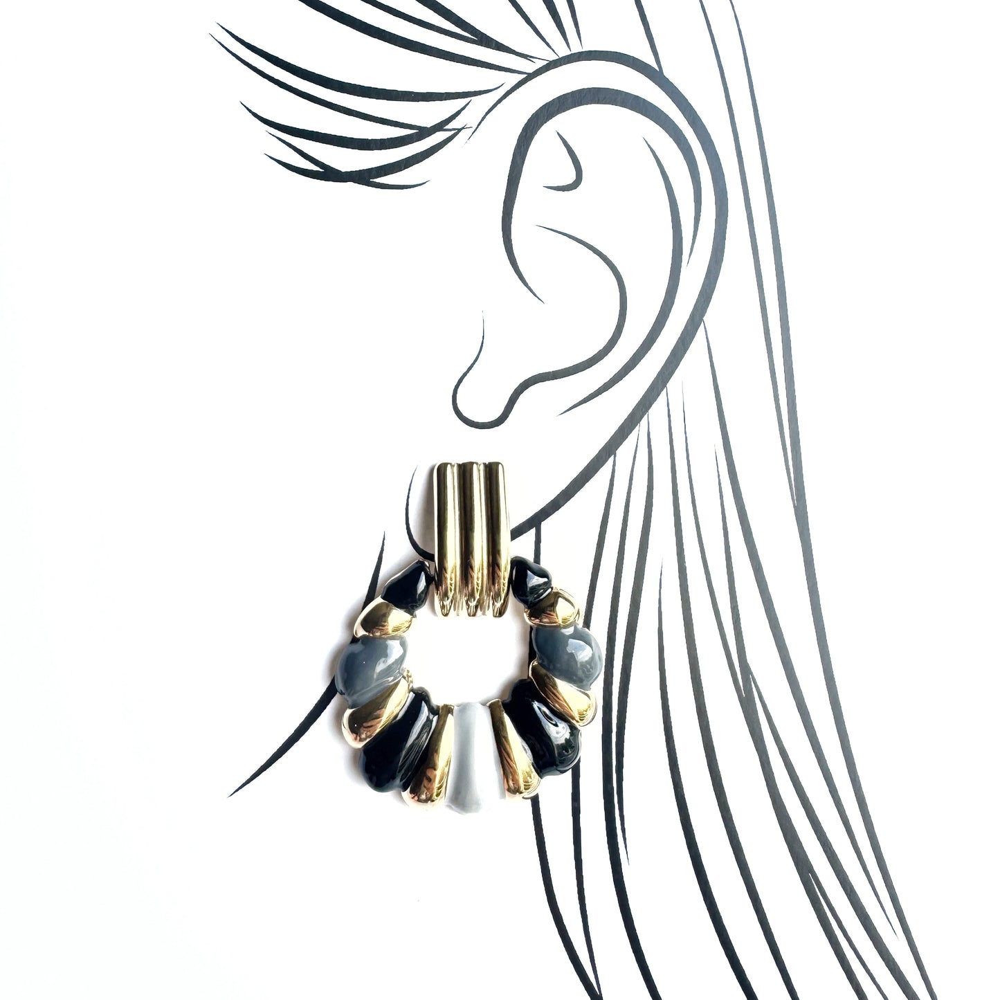 Enamel earrings Ikita (France)