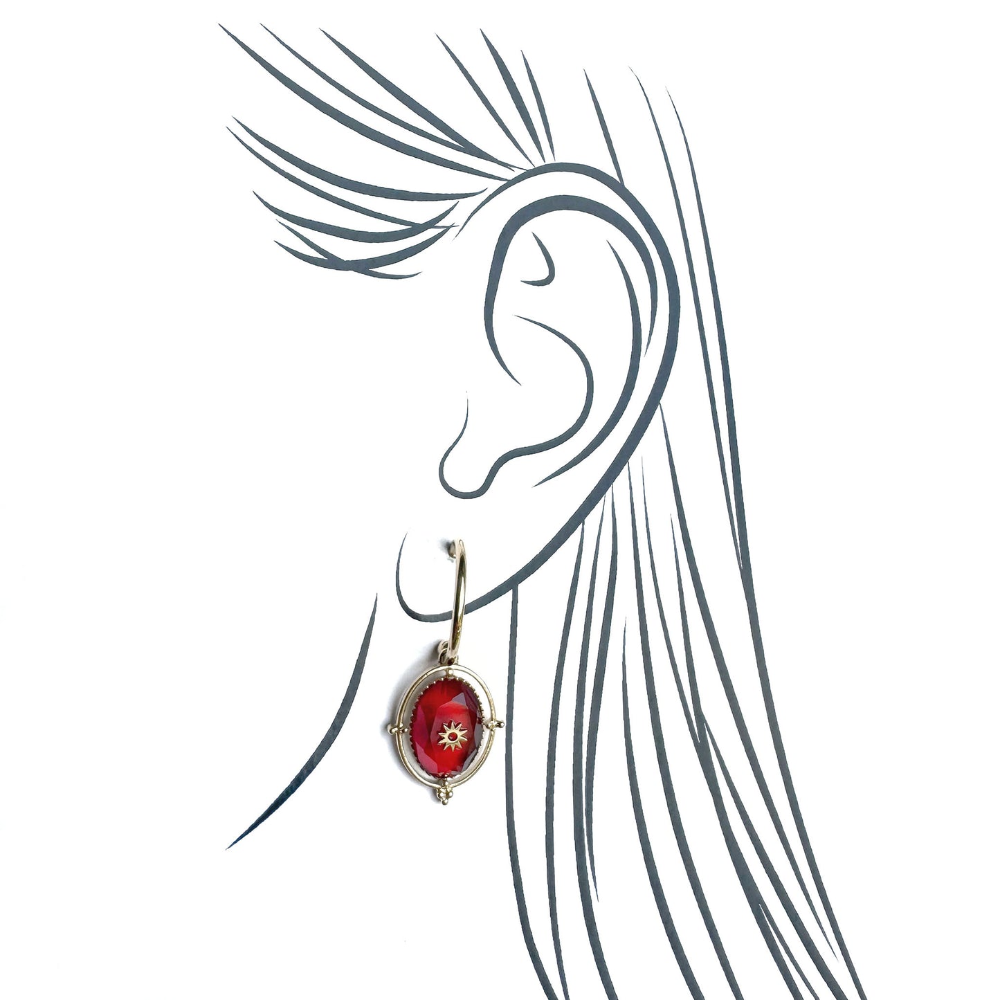 Carnelian earrings Ikita (France)