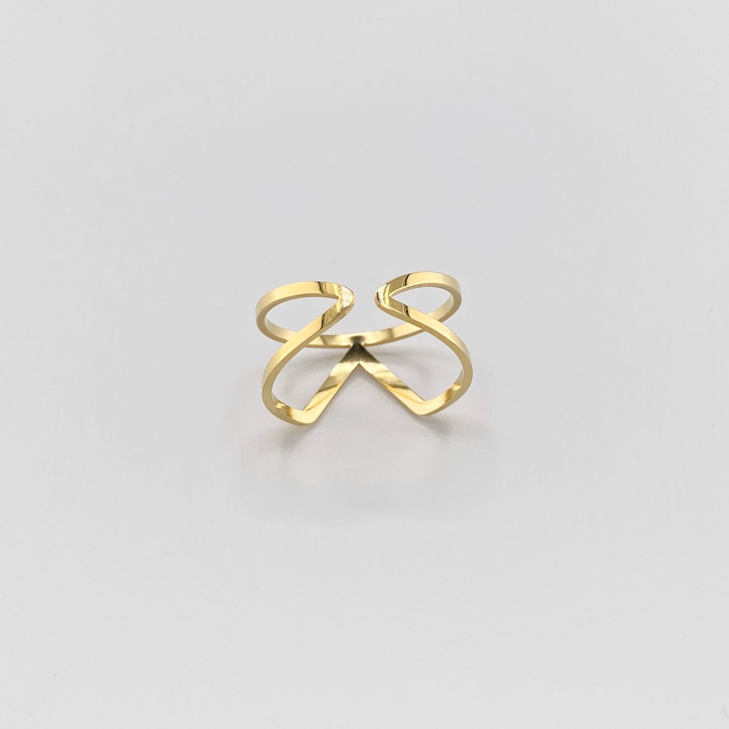 Vergoldeter Edelstahlring mit minimalistischem Design, französische Marke IRL.