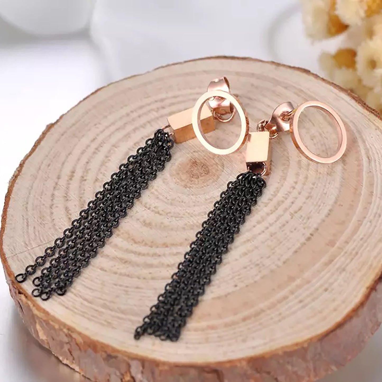 earrings with chains