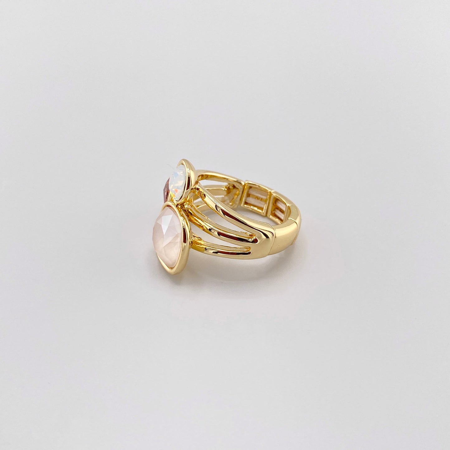 Brown crystals ring