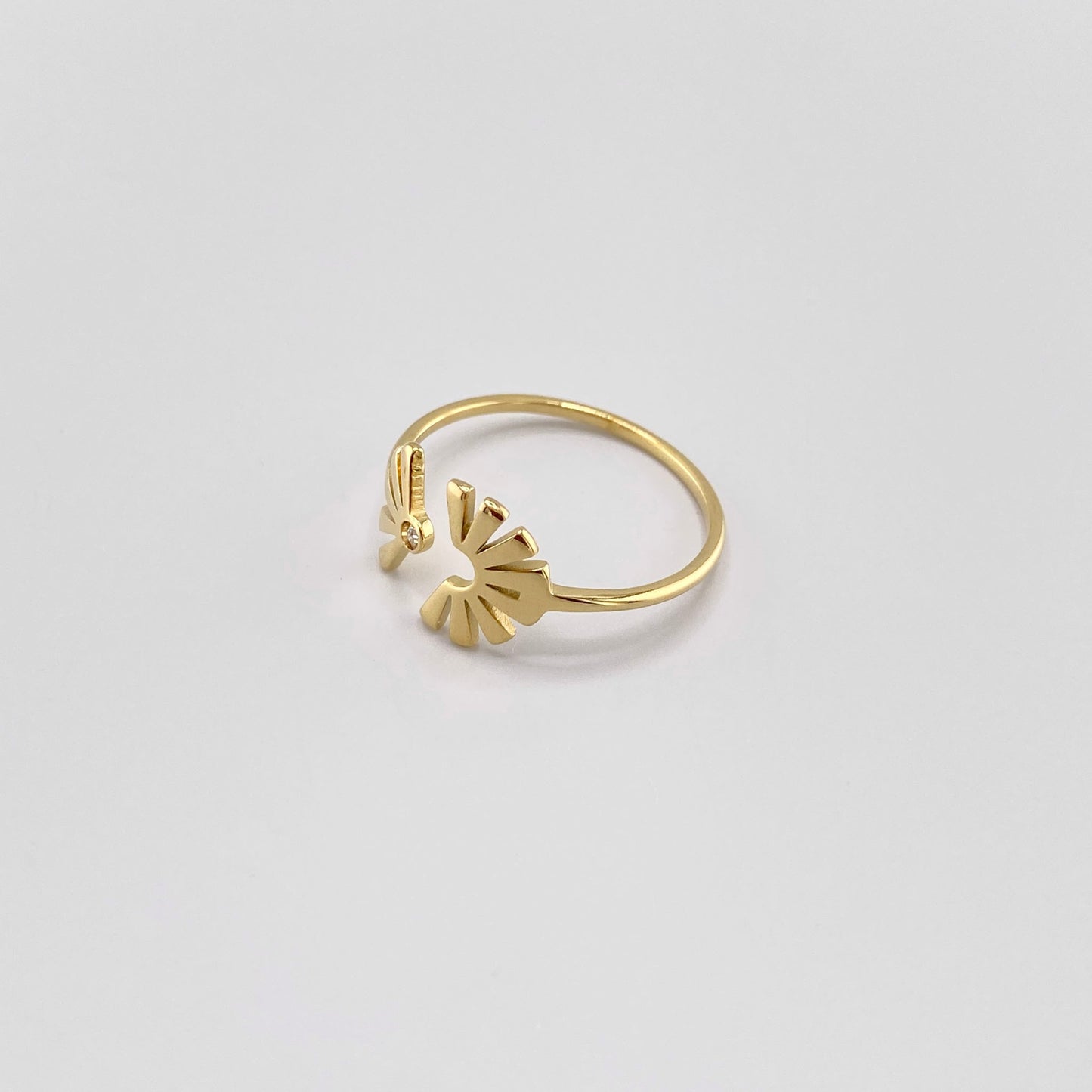 half flower ring