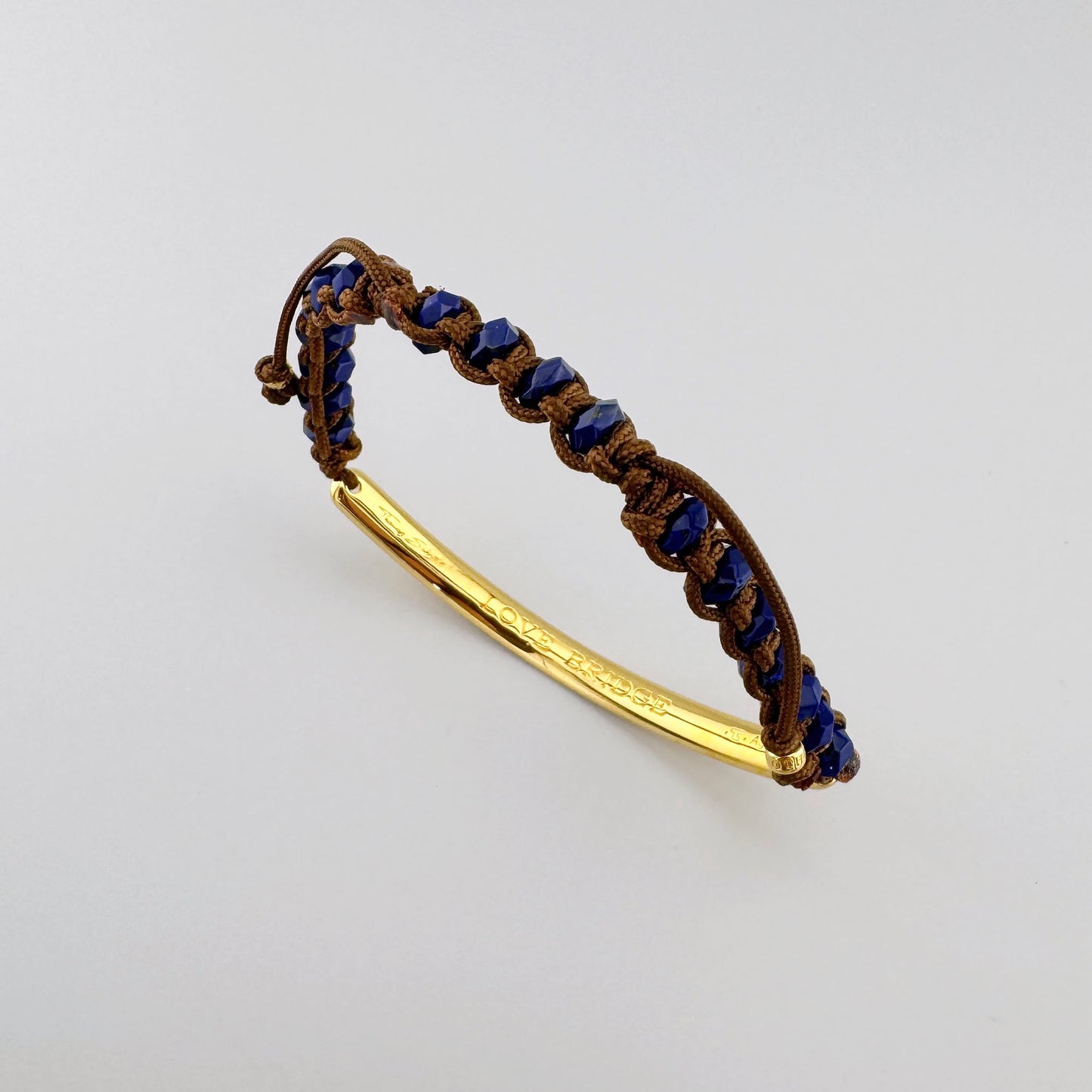 Bracelet Thomas Sabo en lapis-lazuli avec cordon tressé et détail doré