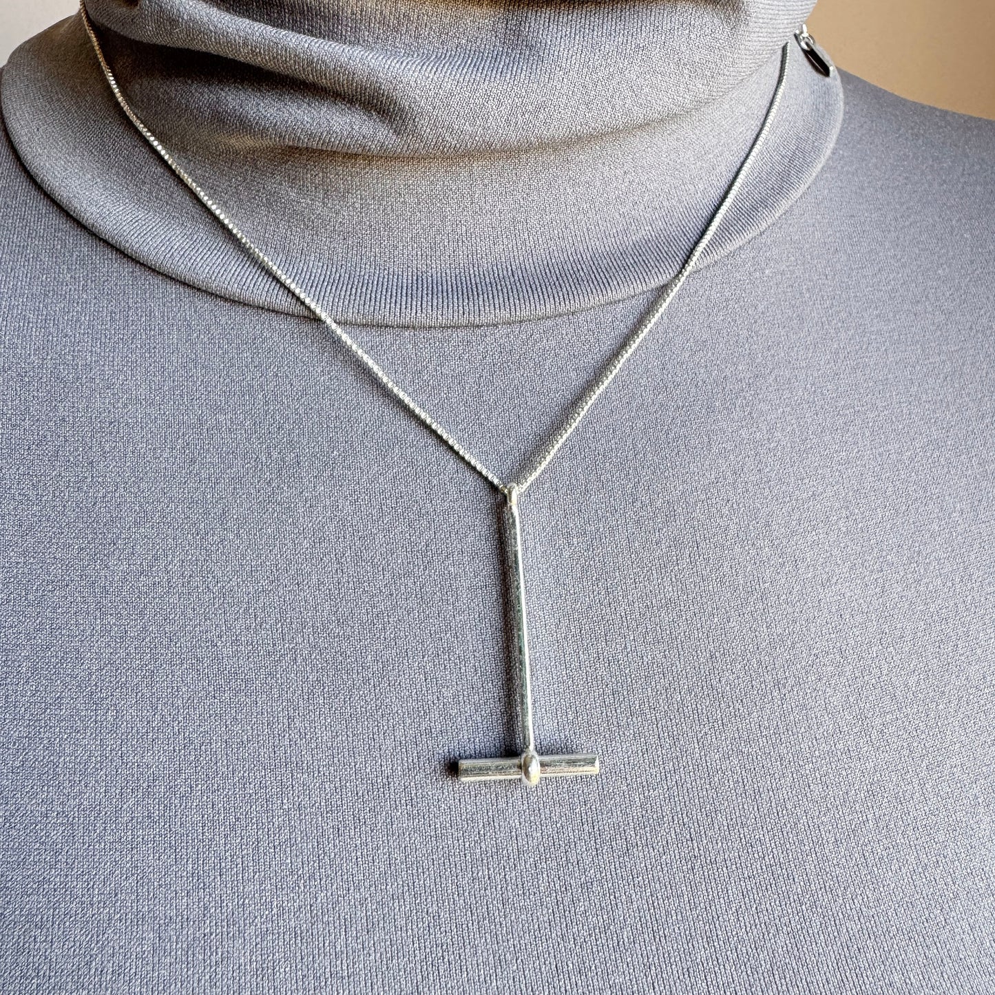 Elegant silver pendant necklace with adjustable chain by Pilgrim