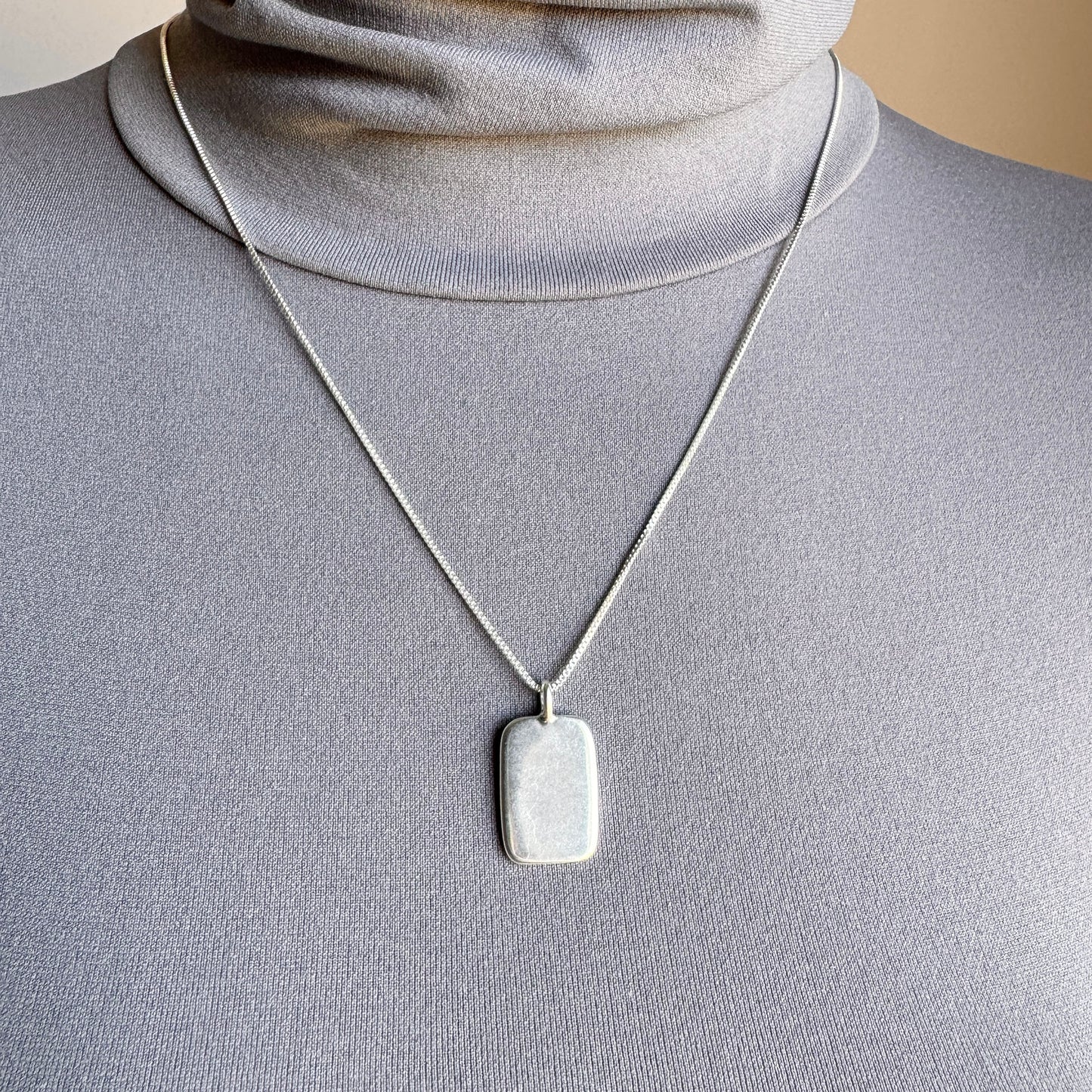 Minimalist Pilgrim necklace with rectangular pendant for everyday elegance