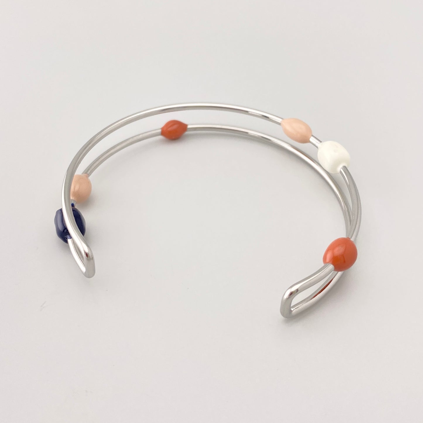 Podwójna bransoletka emalia