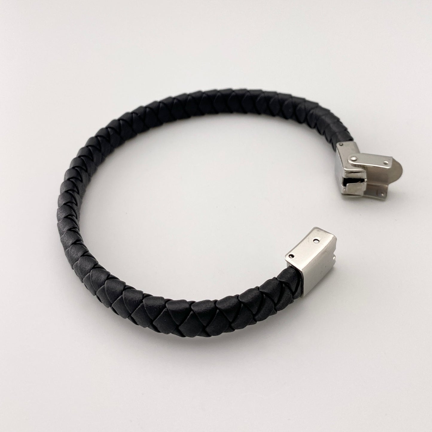 Męska skórzana pleciona bransoletka