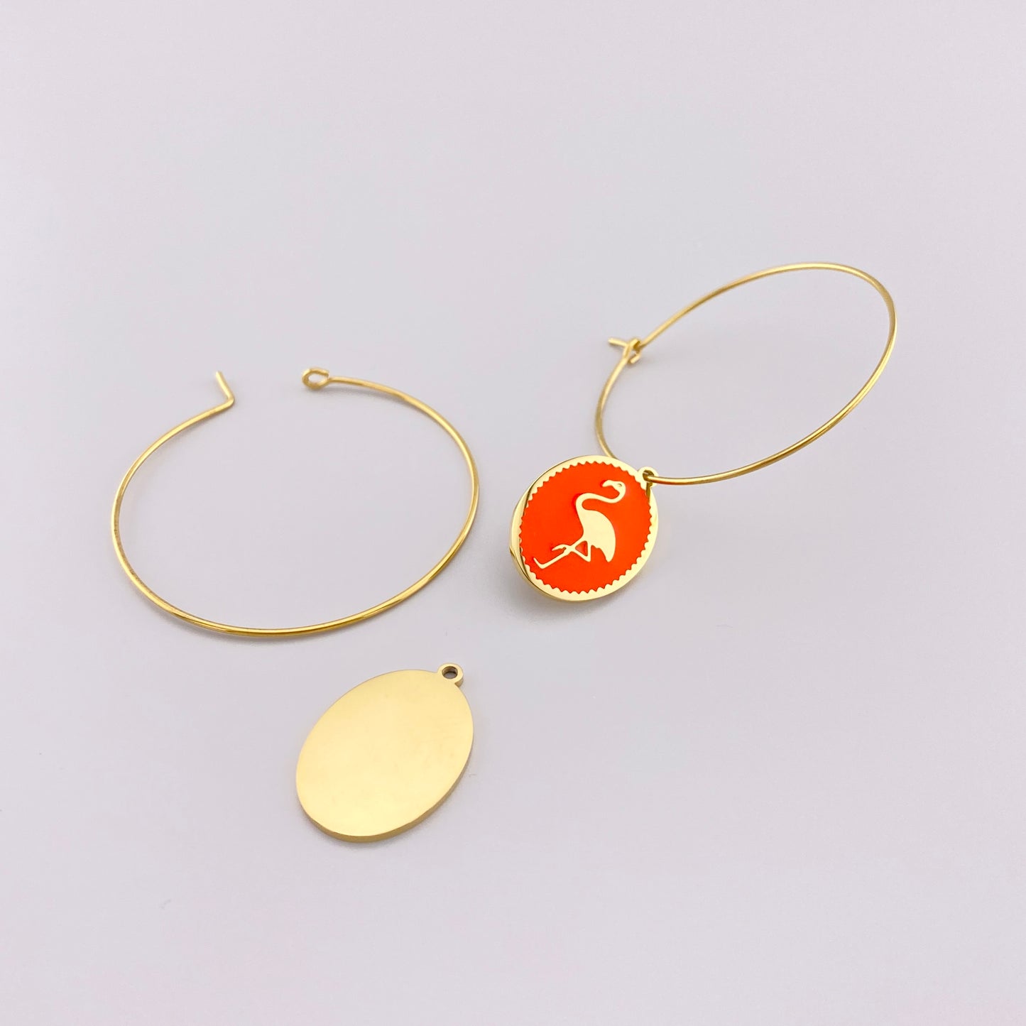 kolczyki z flamingiem