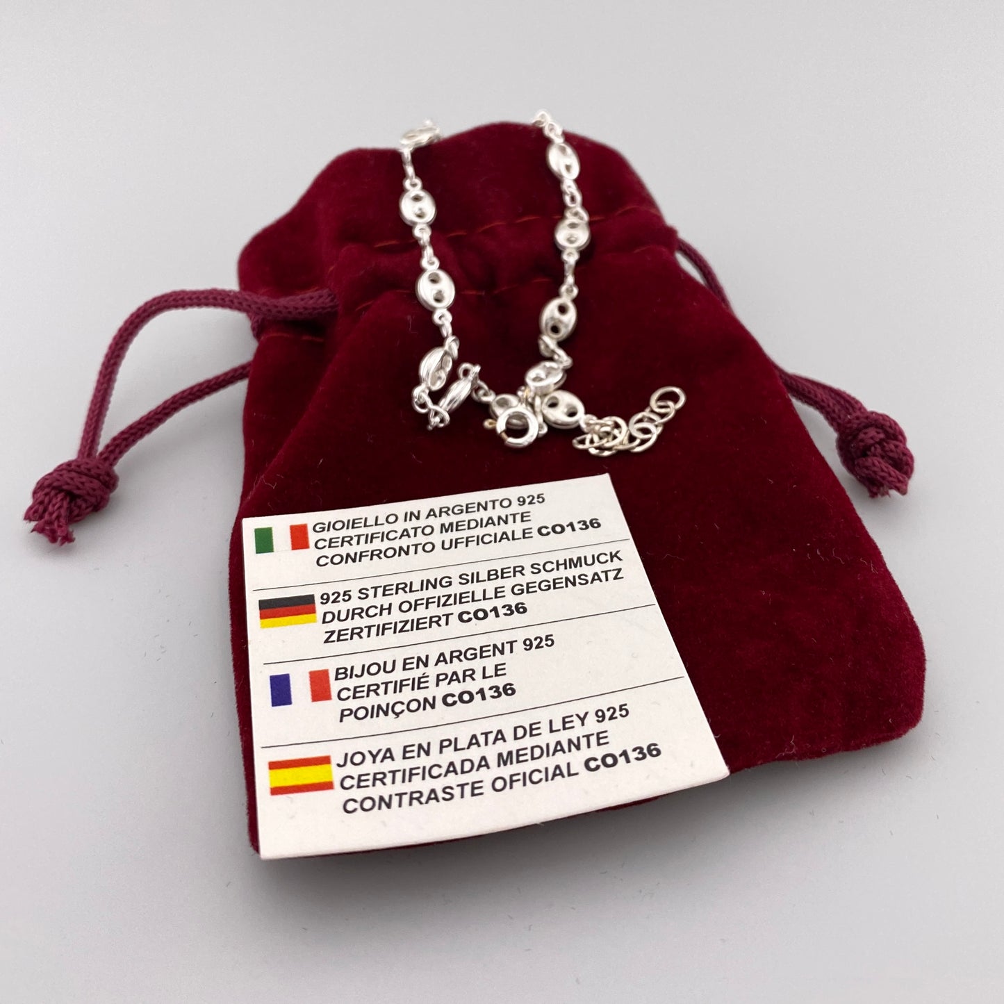 srebrna bransoletka damska próba 925