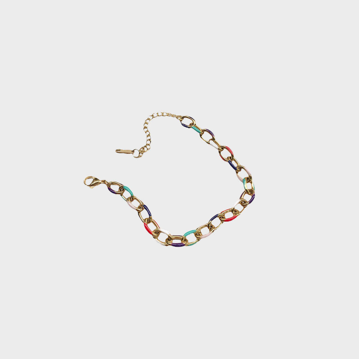 Bracelet with coloured enamel