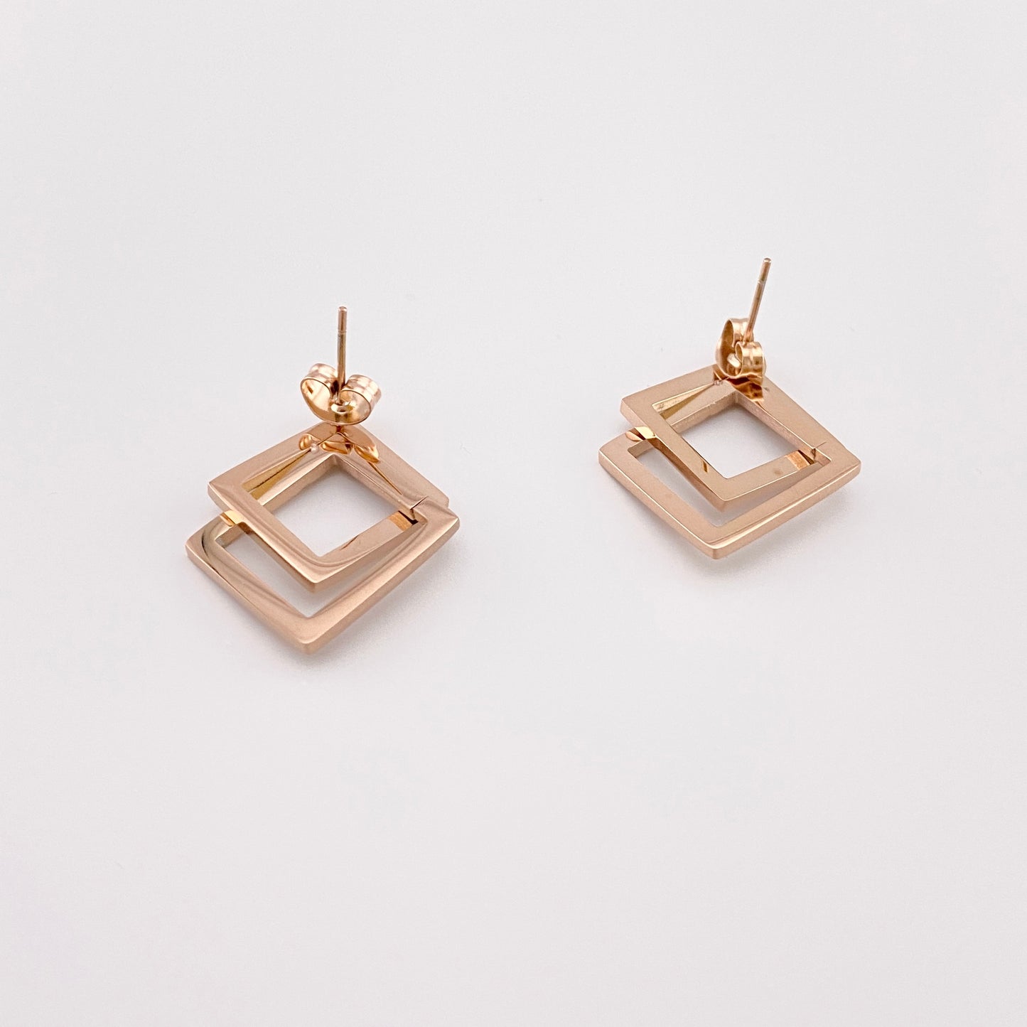 Double square earrings