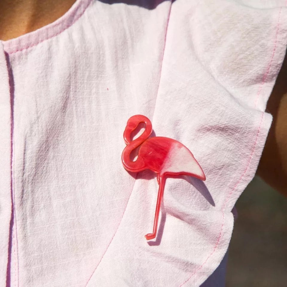 Flamingo brooch