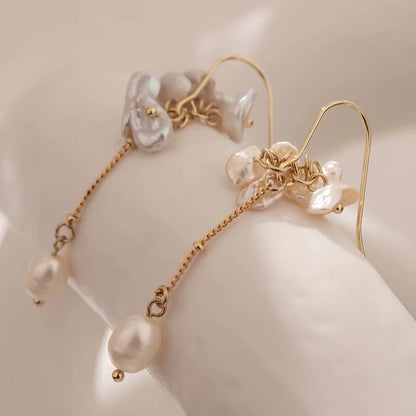 pearl drop earrings