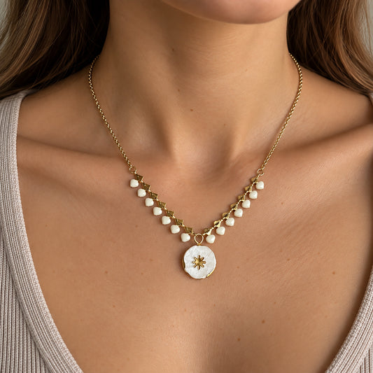 Necklace with enamel IRL (France)