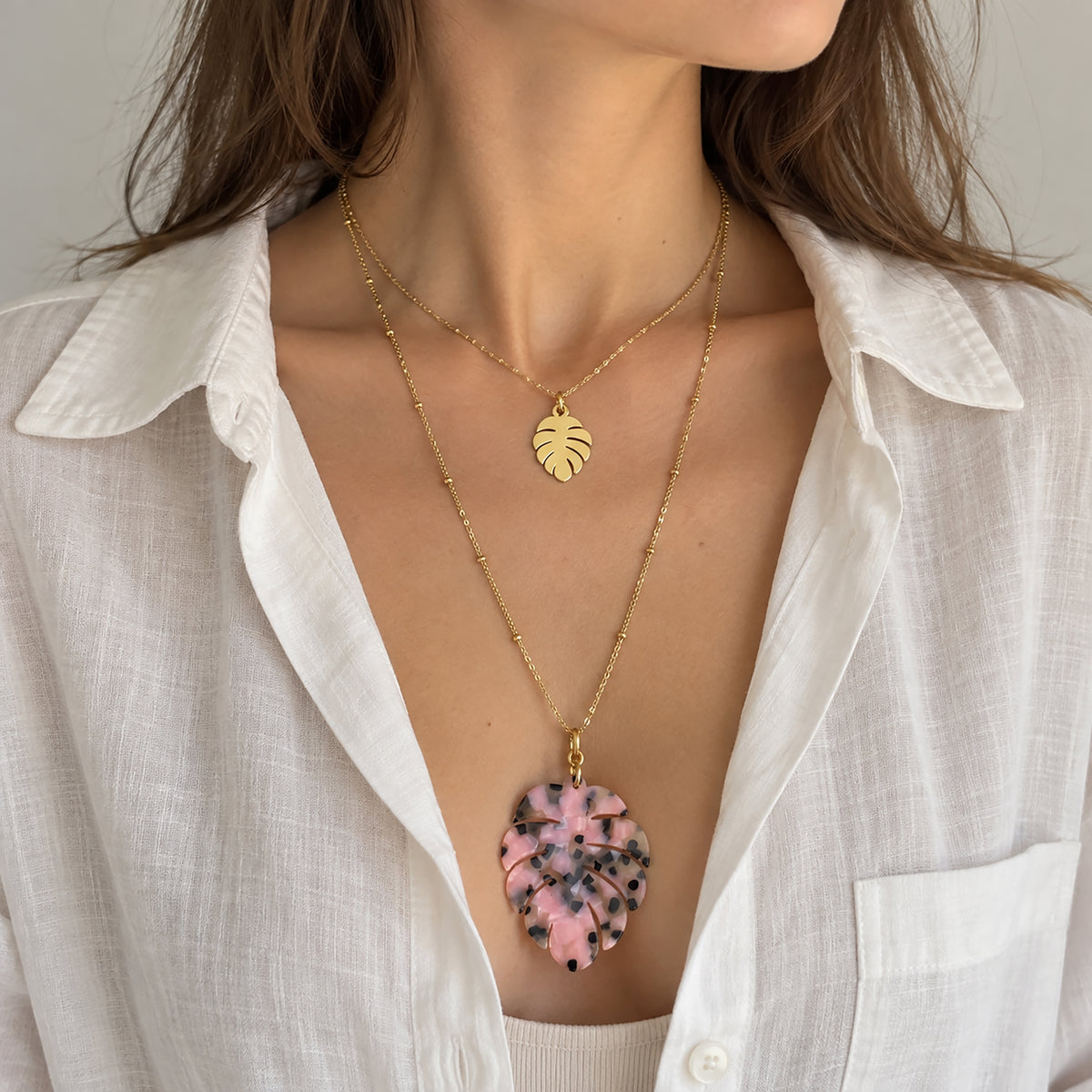 Double leaf necklace Ikita (France)