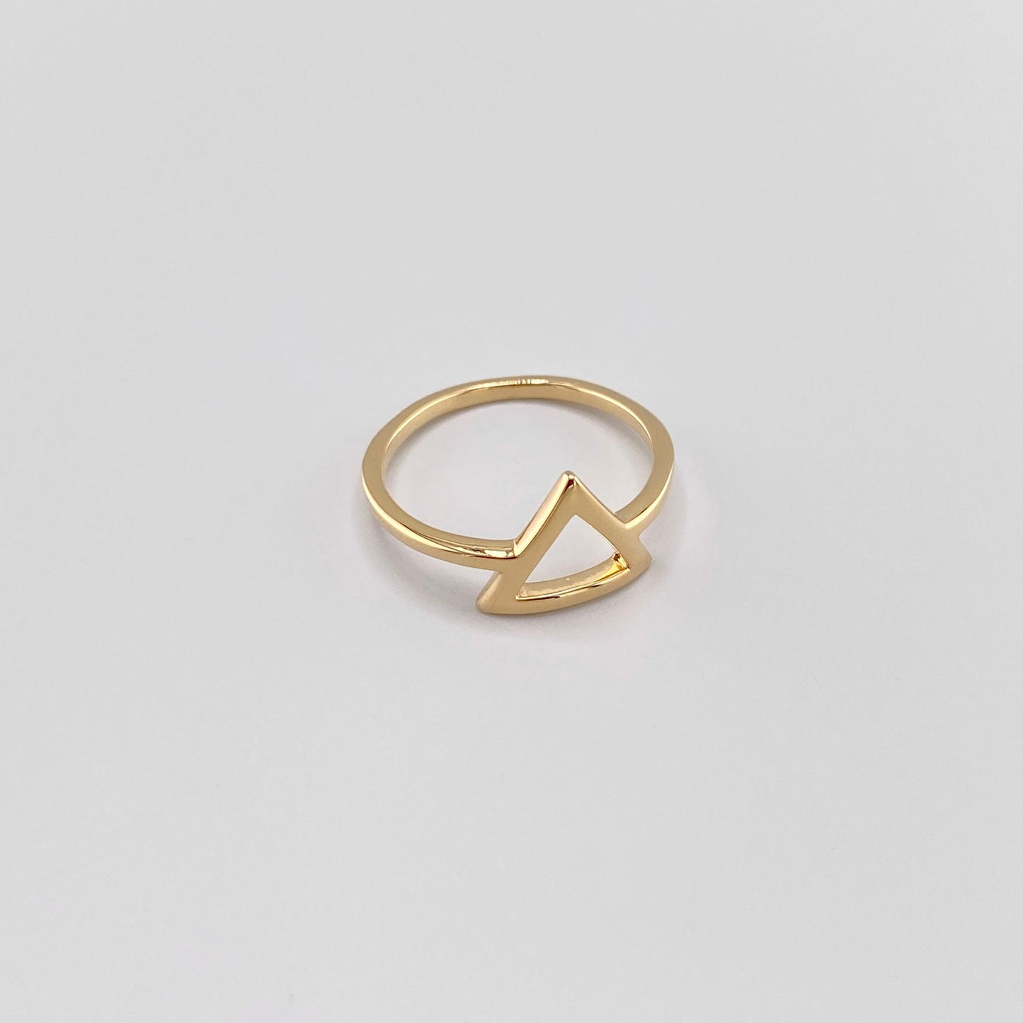 gold triangle ring