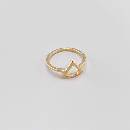 gold triangle ring