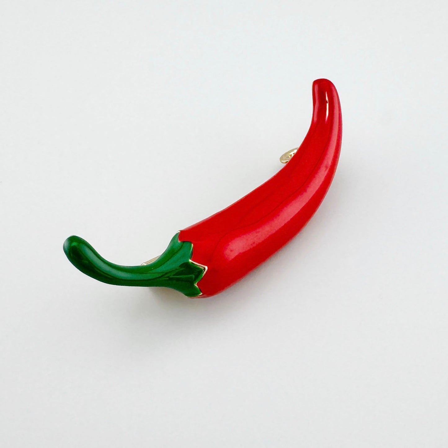 Hot red chili pepper brooch