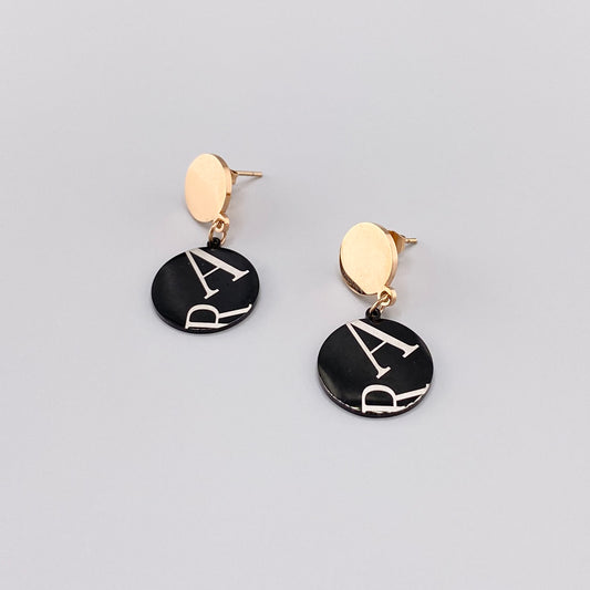 earrings with letters