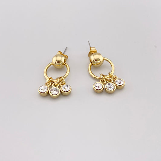 earrings with crystals