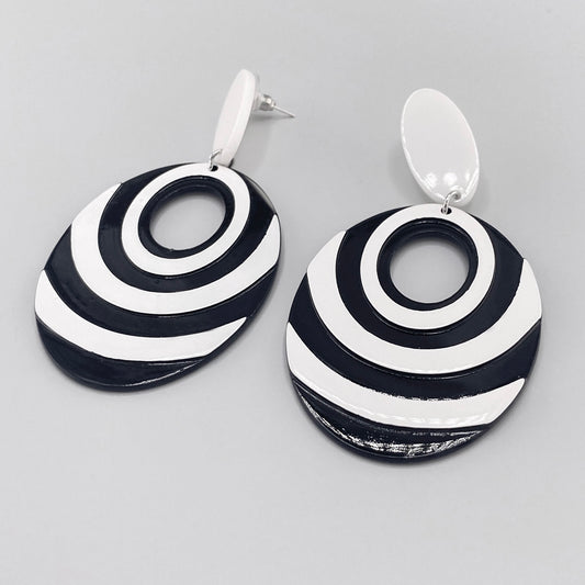 black and white earrings