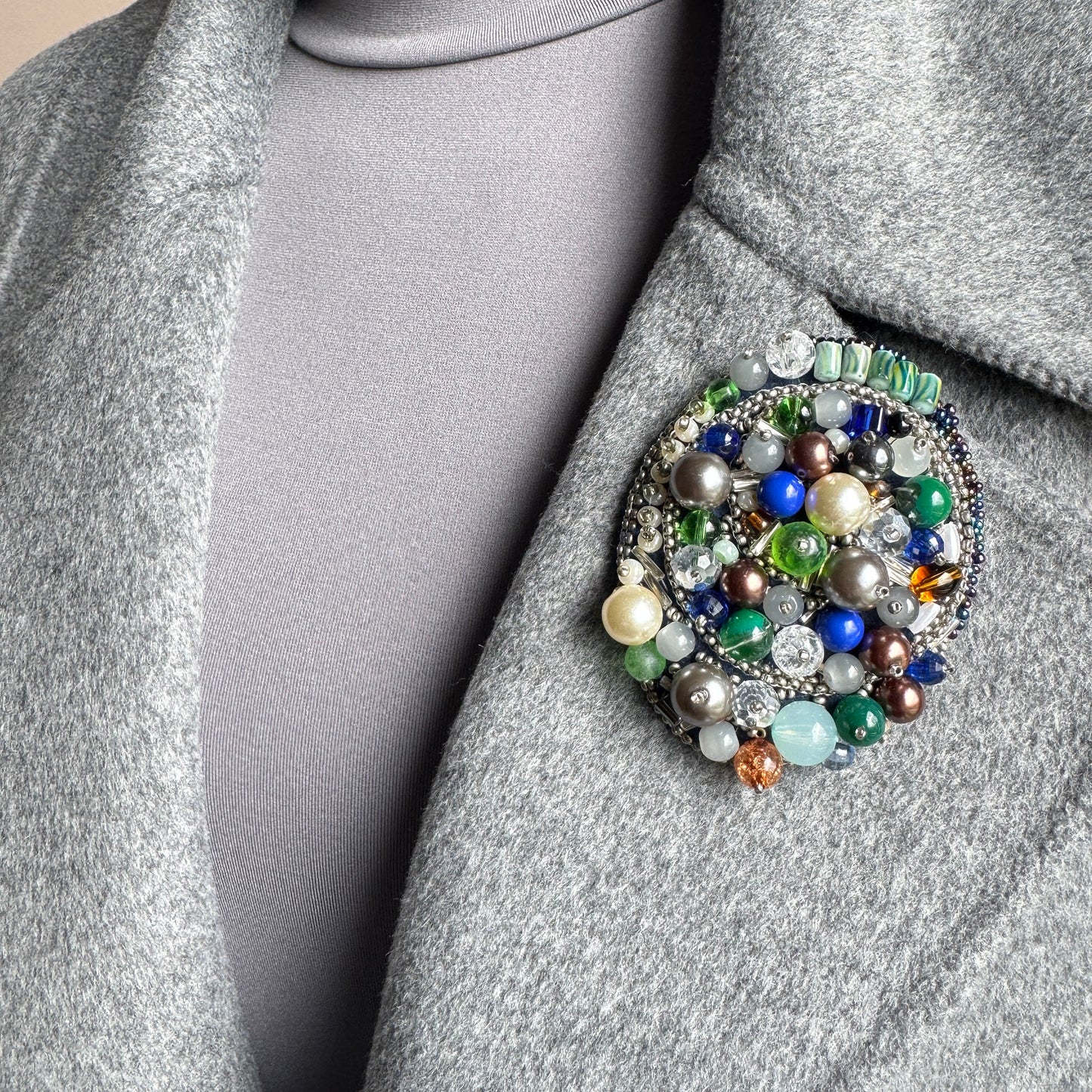 Beaded brooch BroszArt (Poland)